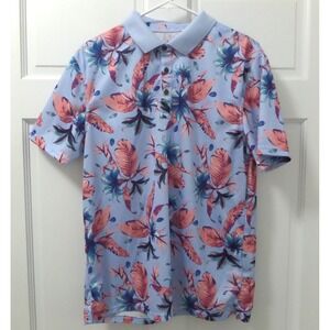 Men's Large Apt. 9 Premier Flex Performance Polo Short Sleeve Floral Tropical